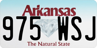 AR license plate 975WSJ
