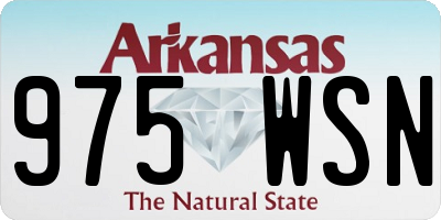 AR license plate 975WSN
