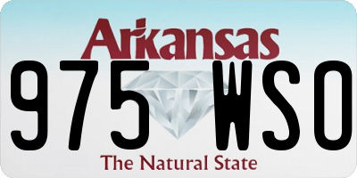 AR license plate 975WSO