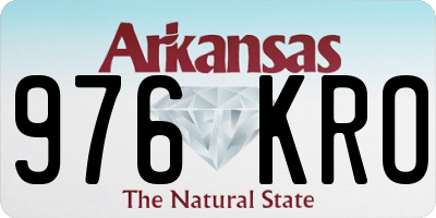 AR license plate 976KRO