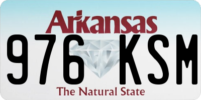 AR license plate 976KSM