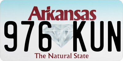 AR license plate 976KUN