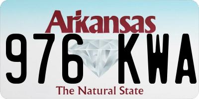 AR license plate 976KWA