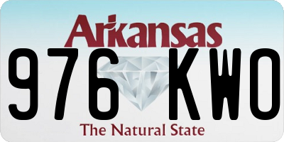 AR license plate 976KWO