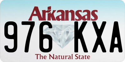 AR license plate 976KXA