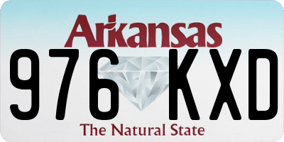AR license plate 976KXD