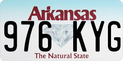 AR license plate 976KYG