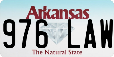 AR license plate 976LAW