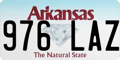 AR license plate 976LAZ
