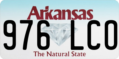 AR license plate 976LCO