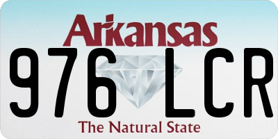 AR license plate 976LCR