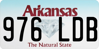 AR license plate 976LDB