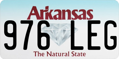 AR license plate 976LEG