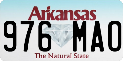 AR license plate 976MAO