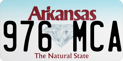 AR license plate 976MCA