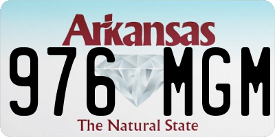 AR license plate 976MGM