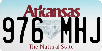 AR license plate 976MHJ
