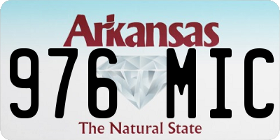 AR license plate 976MIC