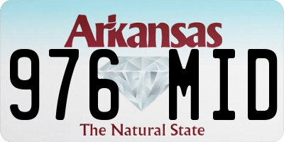 AR license plate 976MID