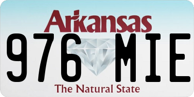 AR license plate 976MIE