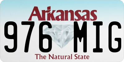 AR license plate 976MIG
