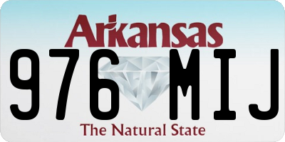AR license plate 976MIJ