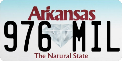 AR license plate 976MIL