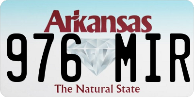 AR license plate 976MIR