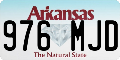 AR license plate 976MJD