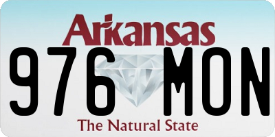AR license plate 976MON
