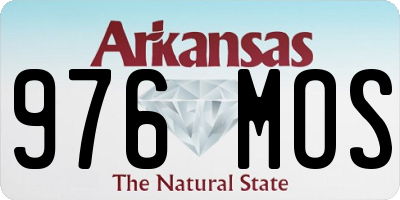 AR license plate 976MOS