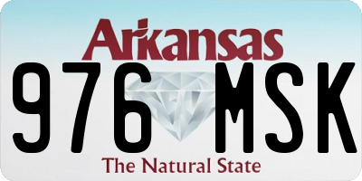 AR license plate 976MSK