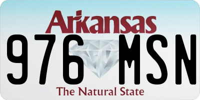 AR license plate 976MSN