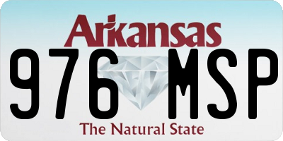 AR license plate 976MSP