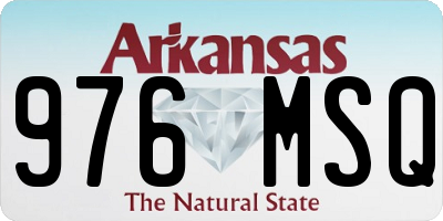 AR license plate 976MSQ