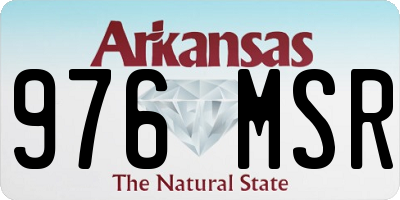 AR license plate 976MSR