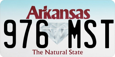 AR license plate 976MST