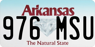 AR license plate 976MSU