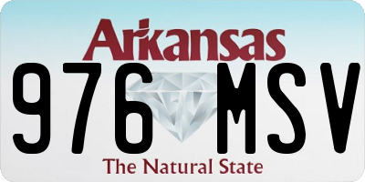 AR license plate 976MSV