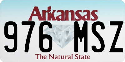 AR license plate 976MSZ