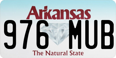 AR license plate 976MUB