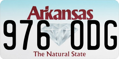 AR license plate 976ODG