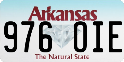 AR license plate 976OIE