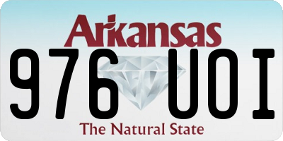 AR license plate 976UOI