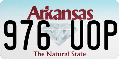 AR license plate 976UOP