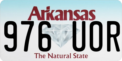 AR license plate 976UOR