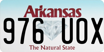 AR license plate 976UOX