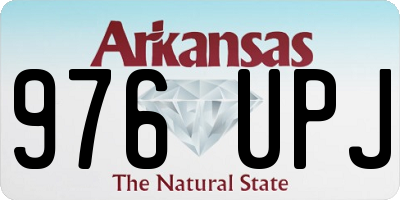 AR license plate 976UPJ