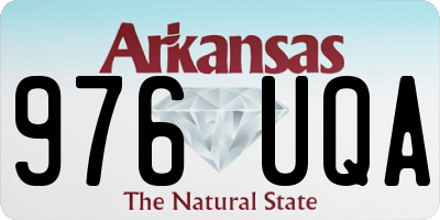 AR license plate 976UQA