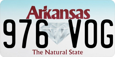 AR license plate 976VOG
